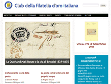 Tablet Screenshot of clubfilateliaoro.it